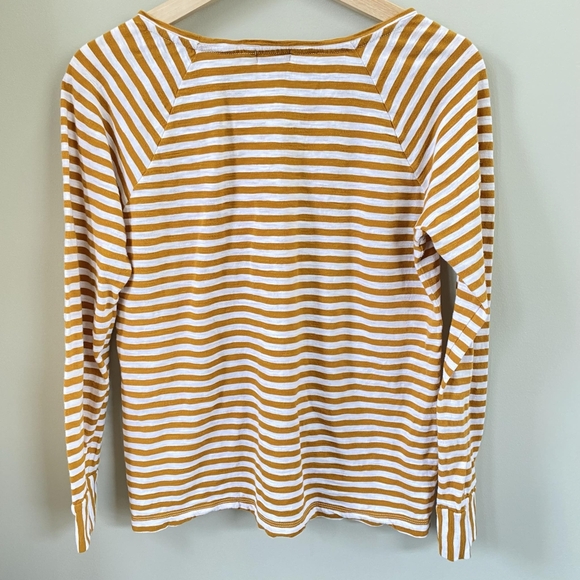 J. Crew Brown and White Stripe Long-Sleeve Shirt Small - Picture 5 of 7